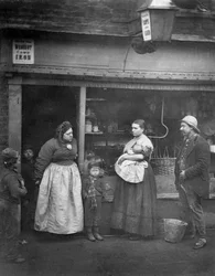 Straßenszene im viktorianischen London
